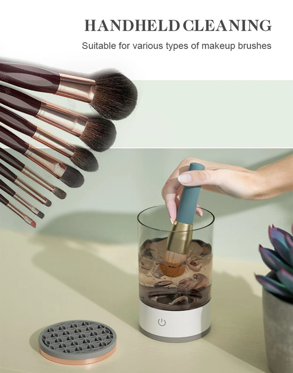 Automatic Brush Cleaner Electric Makeup Brush Cleaning Machine Fast